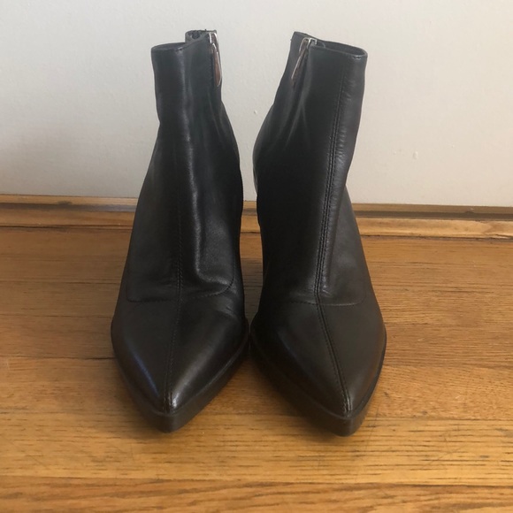 Black leather booties - Picture 2 of 5